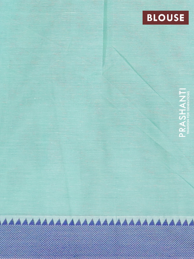 Chirala cotton saree bluish grey with butta prints and thread woven border