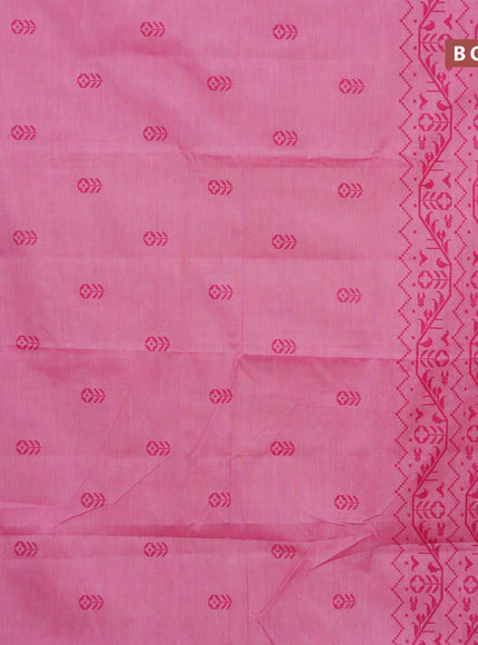 Chirala cotton saree light pink with butta prints and thread woven border