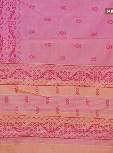 Chirala cotton saree light pink with butta prints and thread woven border