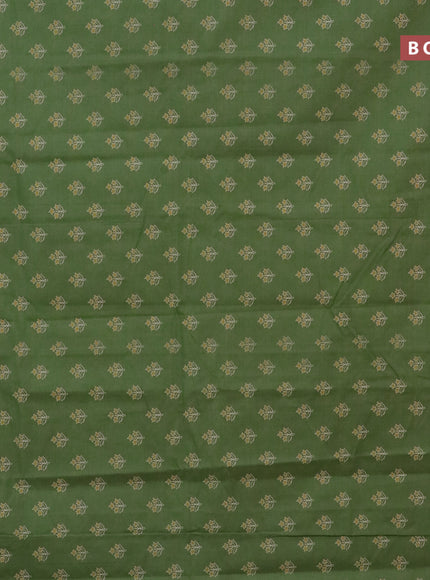 Chirala cotton saree green with butta prints and thread woven border