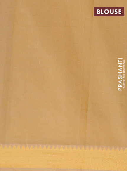 Chirala cotton saree beige and yellow with butta prints and thread woven border