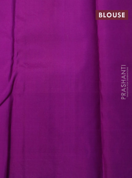 Pure soft silk saree yellow and purple with allover zari woven brocade weaves and zari woven border