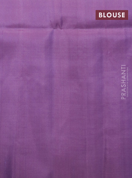 Pure soft silk saree lavender shade with allover thread weaves in borderless style