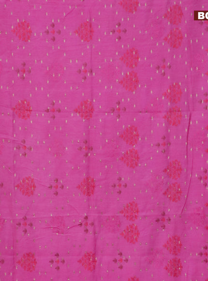 Assam silk saree pink and peach shade with allover embroidery work & zari buttas and zari woven border