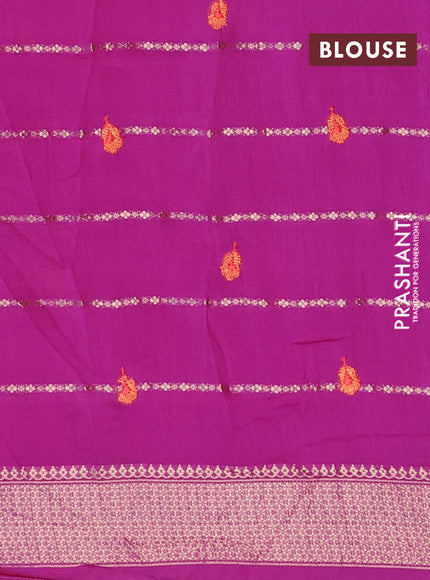 Assam silk saree pink with allover zari weaves & embroidery work buttas and zari woven border