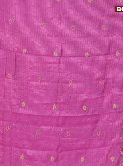 Assam silk saree pink with allover zari weaves & embroidery work buttas and zari woven border