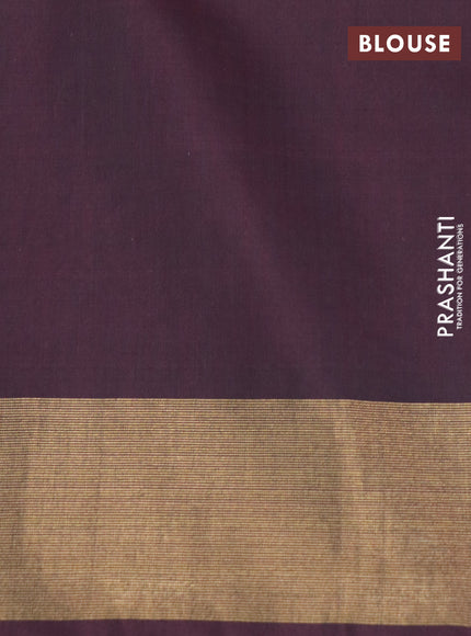 Ikat silk cotton saree pink and brown with allover ikat weaves and zari woven border