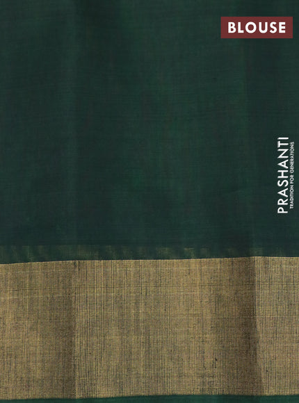 Ikat silk cotton saree pink shade and green with allover ikat weaves and zari woven border