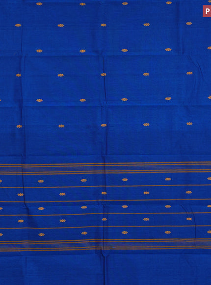 Chettinad cotton saree cs blue and magenta pink with thread woven buttas and thread woven border & woven blouse