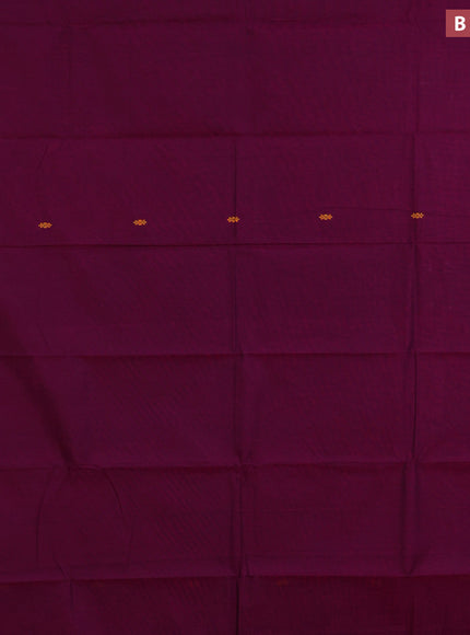 Chettinad cotton saree magenta pink and pink with thread woven buttas and thread woven border & woven blouse