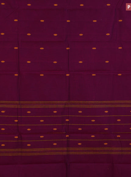 Chettinad cotton saree magenta pink and pink with thread woven buttas and thread woven border & woven blouse