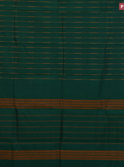 Chettinad cotton saree green and pink with allover thread weaves and zari woven simple border & woven blouse