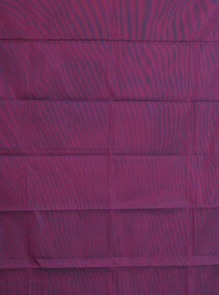 Chettinad cotton saree pink shade and cs blue with plain body and thread woven border & woven blouse