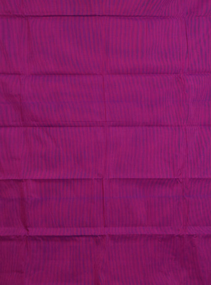 Chettinad cotton saree purple and cs blue with plain body and thread woven border & woven blouse