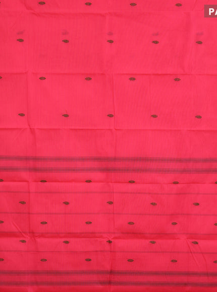 Chettinad cotton saree candy pink and mehendi green with thread woven buttas and thread woven simple border & woven blouse