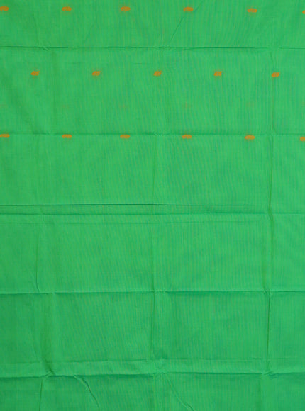 Chettinad cotton saree light green and magenta pink with thread woven buttas and zari woven border & woven blouse