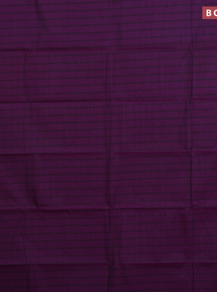 Chettinad cotton saree violet and pink with allover stripes pattern and zari woven border & woven blouse