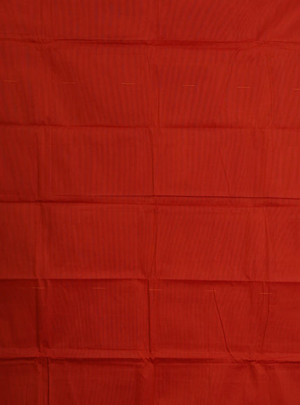 Chettinad cotton saree orange with woven buttas and ganga jamuna border & woven blouse