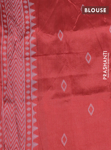 Sambalpuri semi silk saree black and maroon with allover ikat weaves and thread woven border