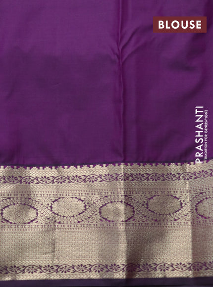 Bangalori silk saree lavender shade and deep purple with allover zari weaves and zari woven border