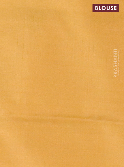 Banana pith saree pink and dark mustard with thread woven buttas in borderless style