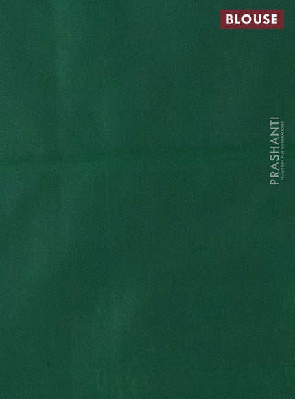 Banana pith saree pastel green and green with thread woven buttas in borderless style