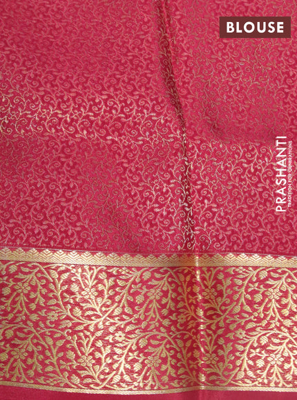 Pure mysore silk saree light blue and maroon with allover zari woven buttas and zari woven border