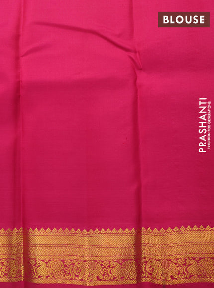 Pure kanchipuram silk saree pastel lavender and pink with allover zari weaves & buttas and zari woven korvai border