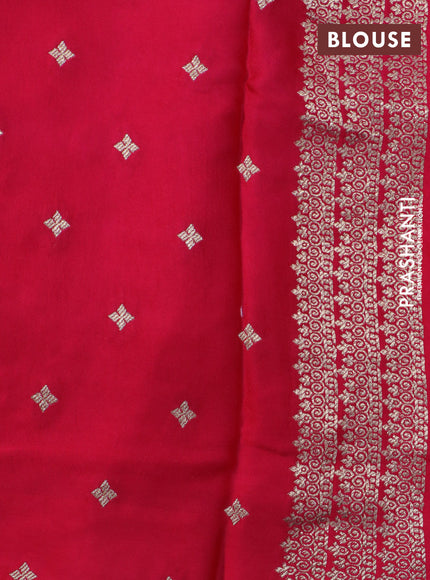 Mushru silk saree pink with zari woven buttas and zari woven butta border