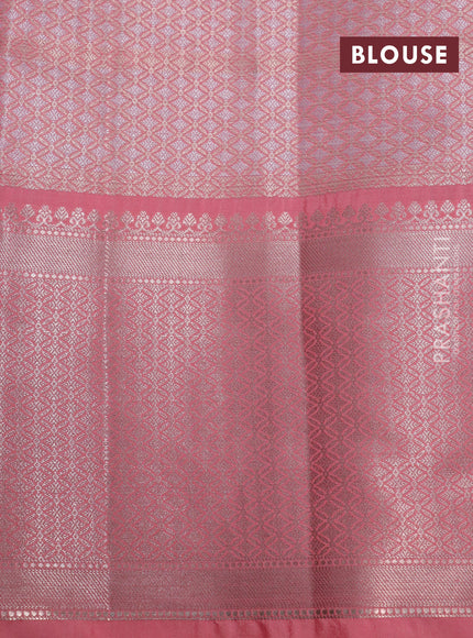 Cotton zari kota saree lavender shade and light pink with zari woven buttas and long zari woven border