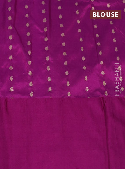 Pure banarasi katan silk saree light pink and purple with zari woven buttas and floral zari woven border