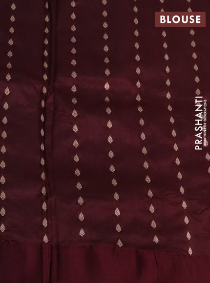 Pure banarasi katan silk saree lime yellow and maroon with zari woven buttas and floral zari woven border