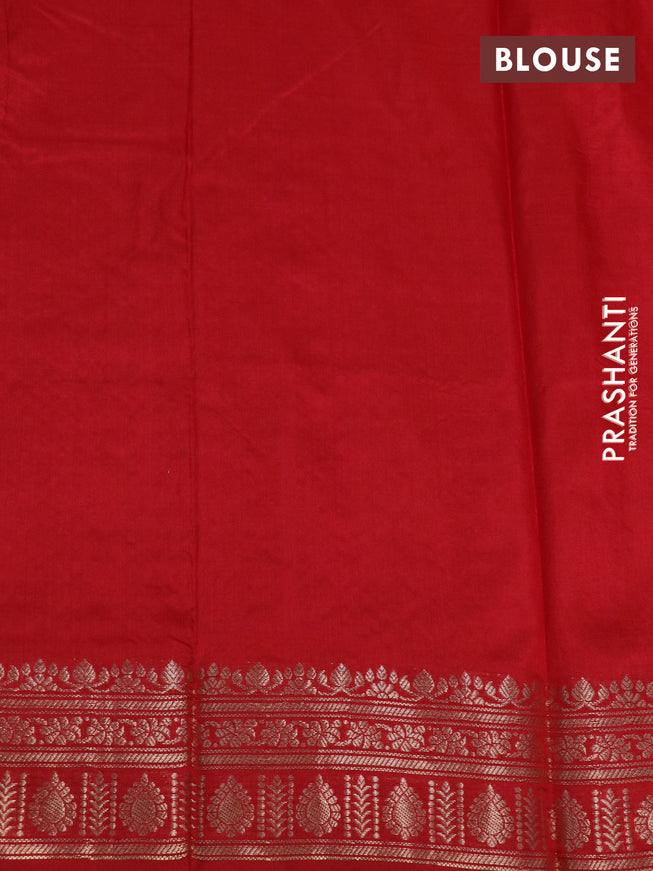 Pure banarasi katan silk saree red with zari woven buttas and zari woven border