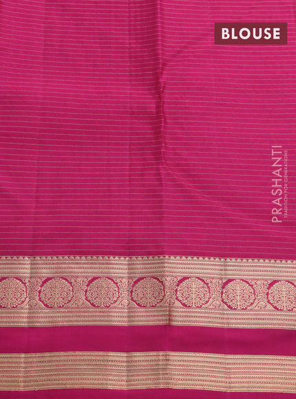 Kanchipuram silk saree red and pink with allover zari woven butta weaves and rettapet zari woven border