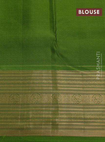 Kanchipuram silk saree wine shade and green with allover zari woven brocade weaves and zari woven border