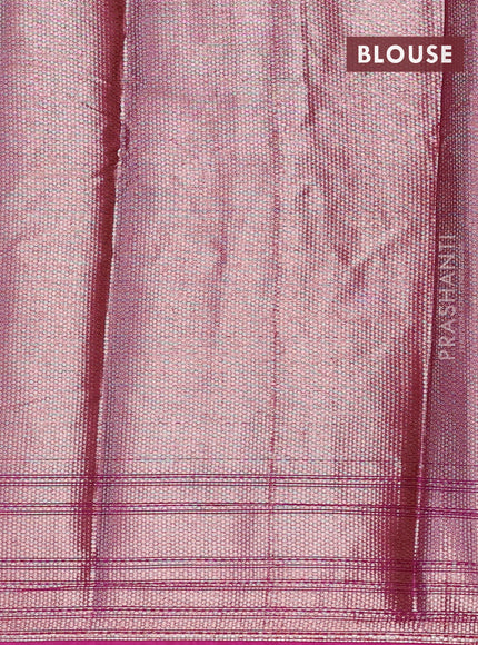 Banarasi semi silk saree lime yellow and purple with allover thread & zari woven buttas and woven border