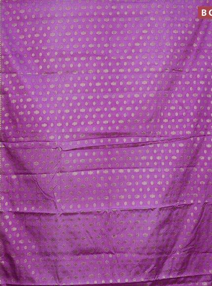 Banarasi semi silk saree lavender and deep violet with allover thread & zari woven buttas and woven border