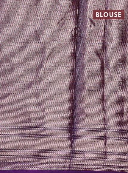 Banarasi semi silk saree lavender and deep violet with allover thread & zari woven buttas and woven border