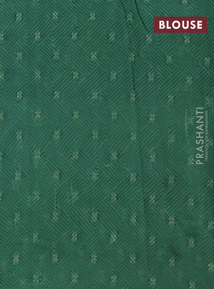 Semi crepe saree green and mustard shade with kalamkari prints and long zari woven simple border