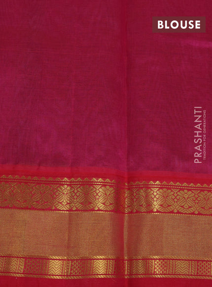 Kuppadam silk cotton saree grey and pink with zari woven buttas and zari woven border