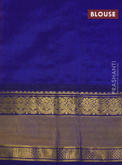 Kuppadam silk cotton saree peach orange and blue with zari woven buttas and zari woven border