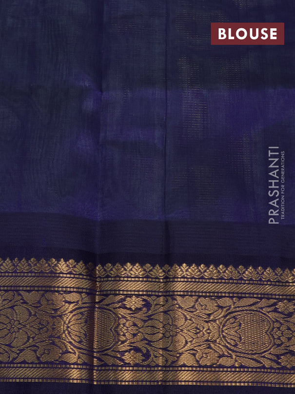 Kuppadam silk cotton saree pista green and deep violet with allover vairosi pattern & buttas and temple design zari woven border