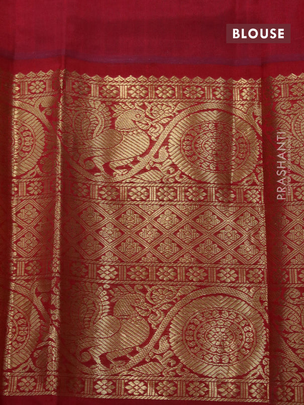 Kuppadam silk cotton saree lime yellow and red with allover zari weaves and long rich zari woven border