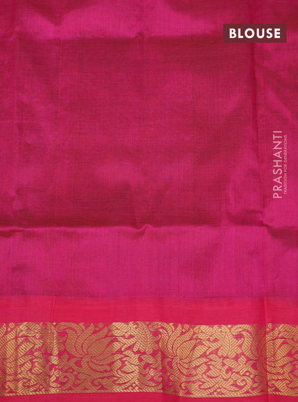 Silk cotton saree brown shade and pink with allover zari checked pattern and zari woven korvai border