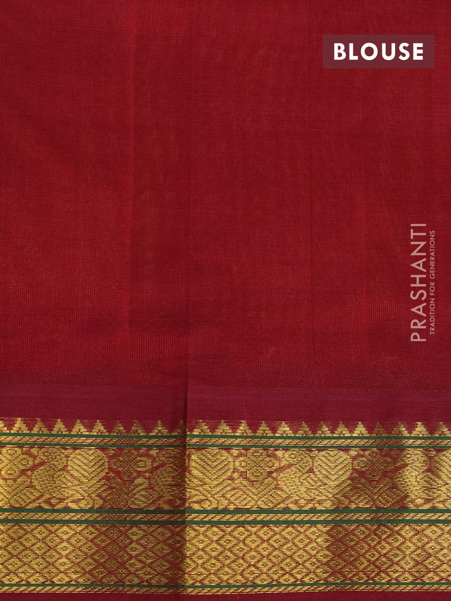 Silk cotton saree pale yellow and maroon with plain body and zari woven korvai border