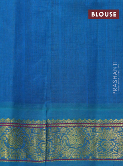 Silk cotton saree light green and dual shade of cs blue with plain body and zari woven korvai border