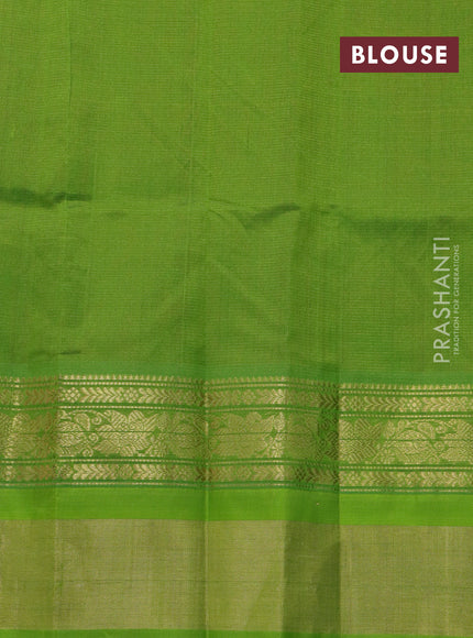 Silk cotton saree maroon and light green with allover vairosi pattern and rich zari woven korvai border