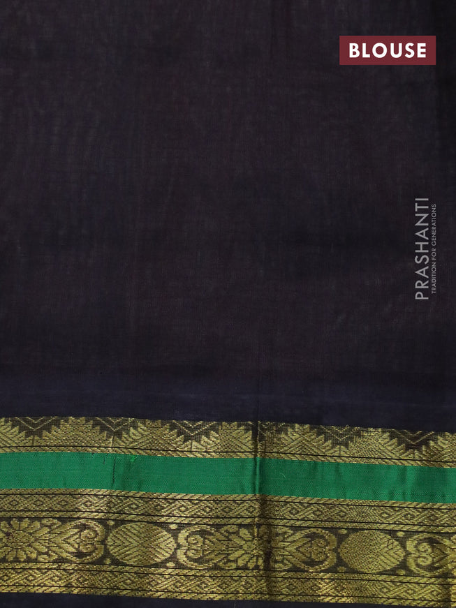 Silk cotton saree cream and deep coffee brown with allover checked pattern and zari woven korvai border