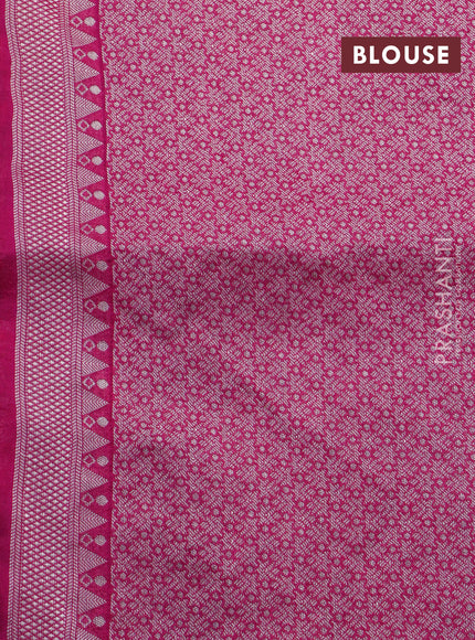 Banarasi raw silk saree pink with zari woven buttas and zari woven floral zari woven paithani border