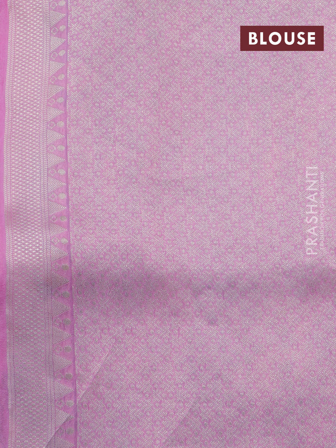 Banarasi raw silk saree light pink with zari woven buttas and zari woven floral zari woven paithani border